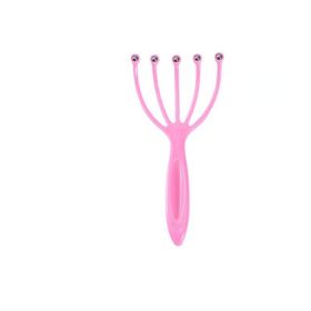 1pc Five-Claw Head Massager; 7.08*3.34in; Portable Head Massage Tool For Pressure Relief (Color: PINK)